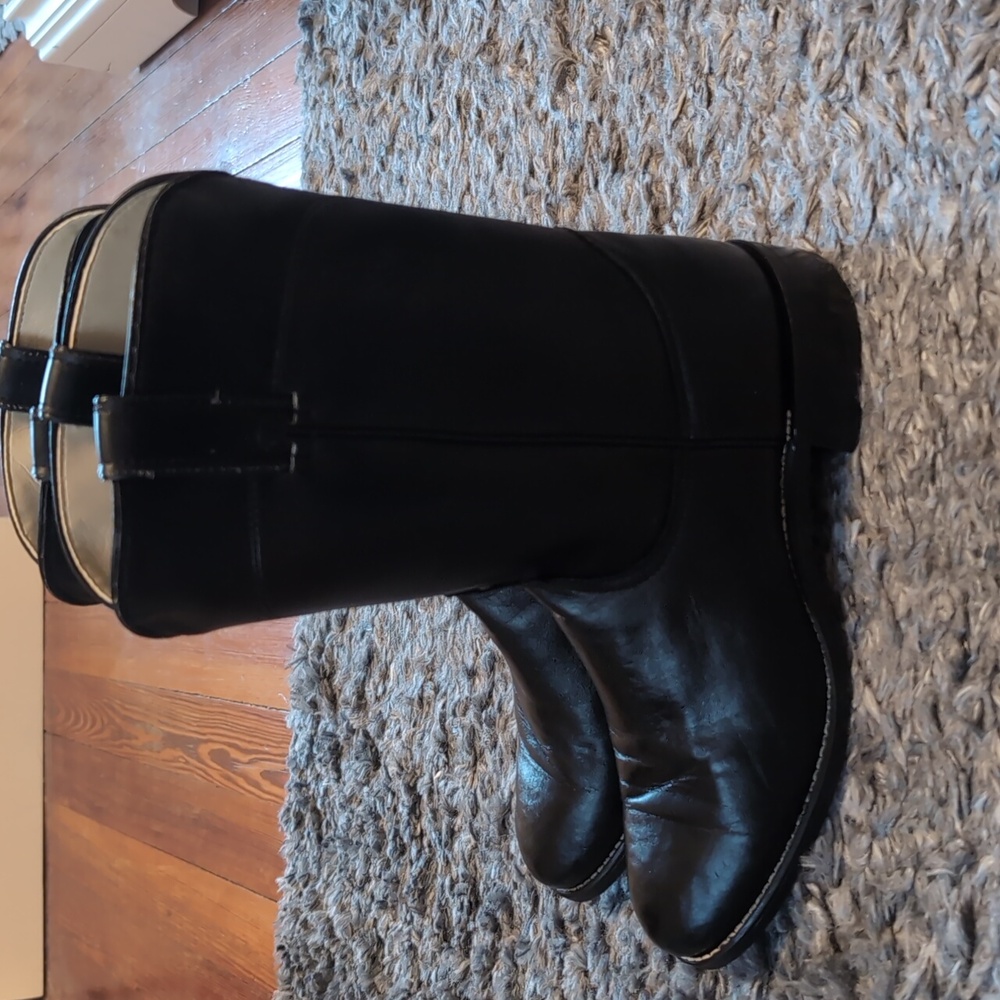 Larado Black Leather Cowboy Boots - Picture 3 of 8